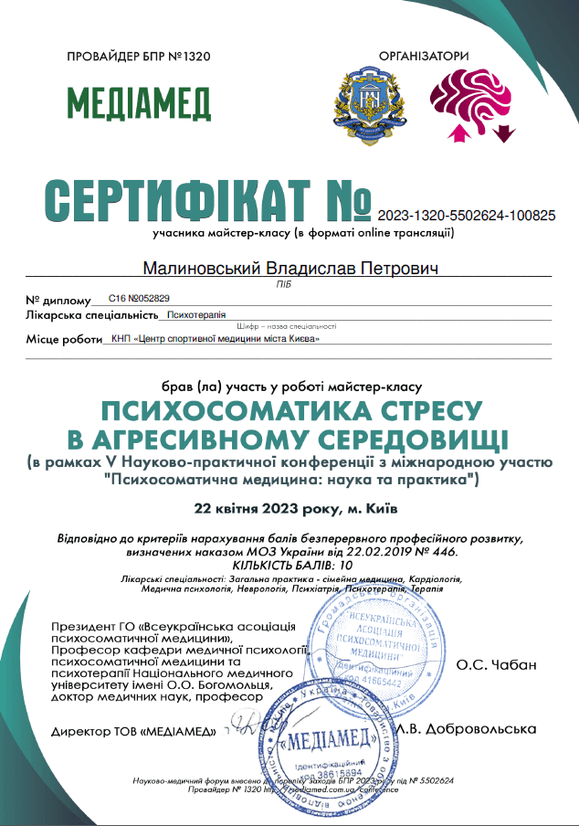 Сертифікат 2023